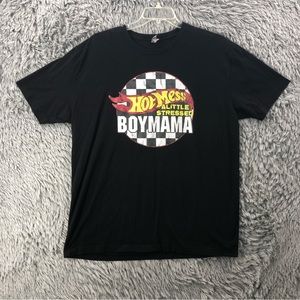 Next Level Tshirt Womens XXL Hot Mess A Little Stressed Boy Mama Black Checkered